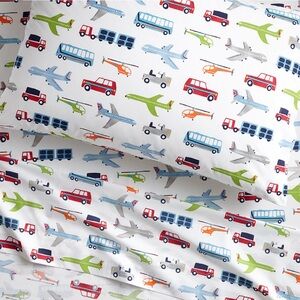 Pottery Barn Brody Organic Twin Sheet Set & Pillowcase